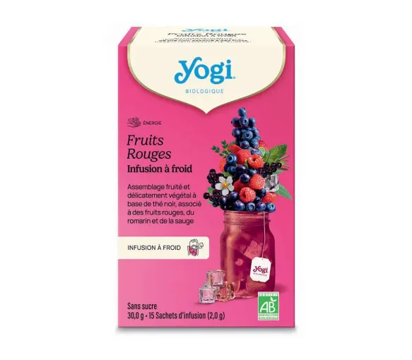 Fruits rouges infusion à froid Yogi Tea - une boite de 15 sachets