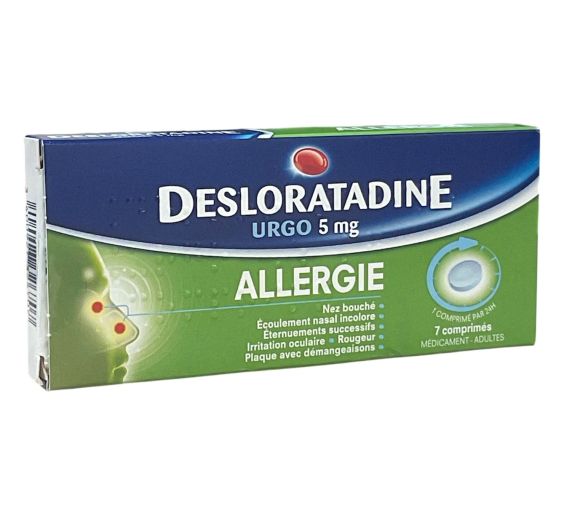 Desloratadine allergie 5mg Urgo - boite de 7 comprimés - image 1
