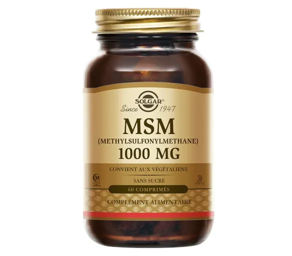 MSM 1000mg Solgar - pot de 60 comprimés - image 1