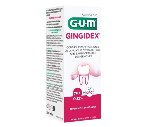 Gingidex traitement d'attaque bain de bouche Gum - flacon de 300ml