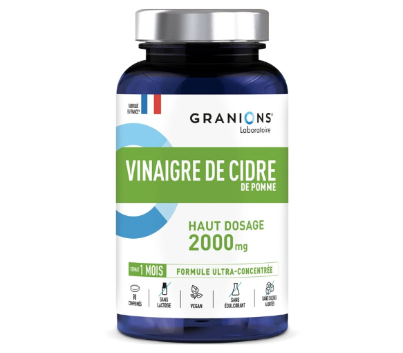 Vinaigre de cidre de pomme 2000mg Granions - flacon de 81g - image 1