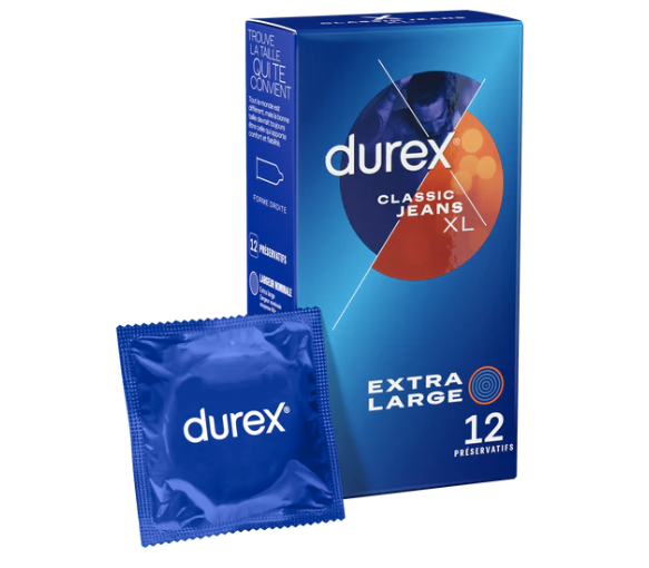 Préservatifs classic jeans extra large XL Durex - boite de 12 préservatifs - image 1