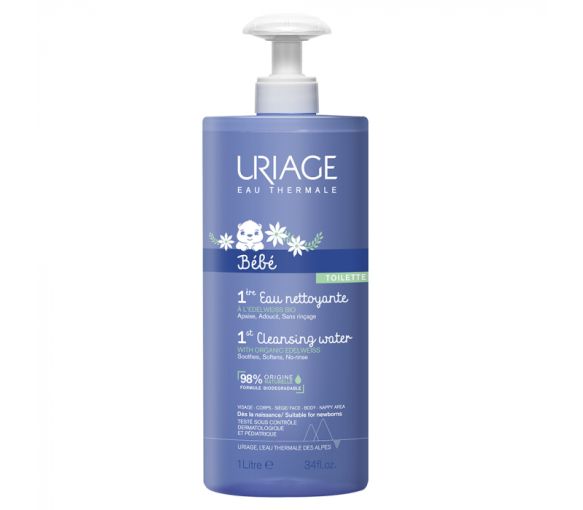 1ère eau nettoyante bébé Uriage - flacon de 1L - image 1