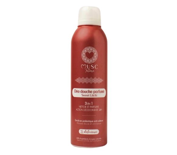 Déo douche parfumé sweet litchi Musc Intime - flacon-pompe de 200ml - image 1