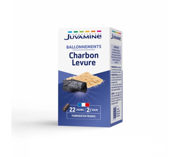 Charbon Levure Gaz Intestinaux Juvamine - boîte de 45 gélules - image 1