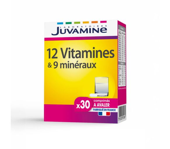 12 vitamines et 9 minéraux Juvamine - boîte de 30 comprimés - image 1