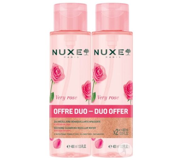 Very Rose Eau micellaire démaquillante Nuxe - offre duo 2 flacons de 400ml