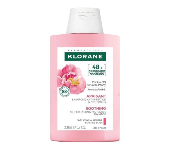 Shampooing apaisant & anti-irritant à la pivoine bio Klorane - flacon de 200ml