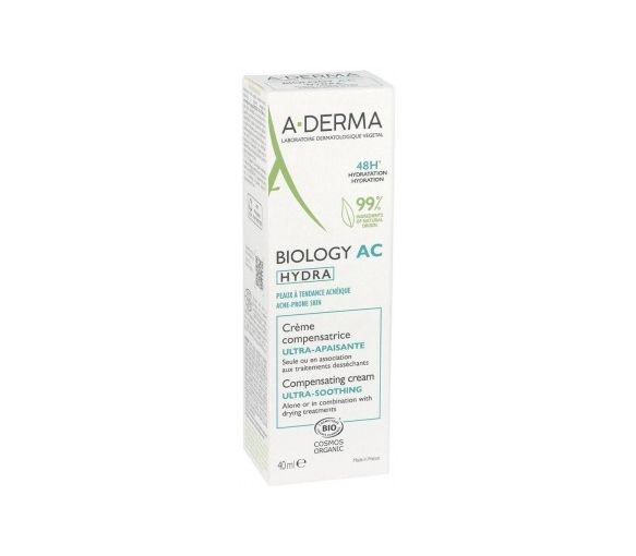 Biology AC Hydra crème compensatrice ultra-apaisante A-Derma - tube de 40ml - image 1