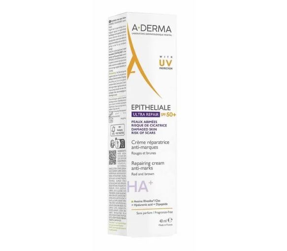 Epitheliale Ultra repair HA+ crème réparatrice anti-marques SPF50+ A-Derma - tube de 40ml - image 1