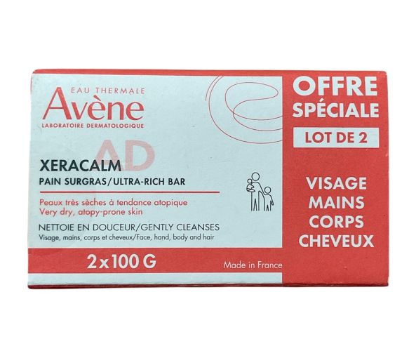 XeraCalm A.D Pain nettoyant surgras Avène - lot de 2 pains de 100g - image 1
