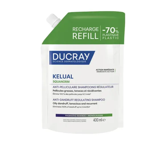 Kelual Squanorm shampooing anti-pelliculaire régulateur Ducray - recharge de 400ml