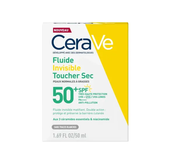 Fluide invisible toucher sec SPF50+ CeraVe - flacon de 50ml