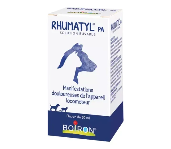 Rhumatyl manifestations douloureuses de l'appareil locomoteur chien Boiron - flacon de 30ml