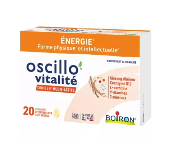 Oscillo vitalité complexe multi-actifs Boiron - boite de 20 comprimés