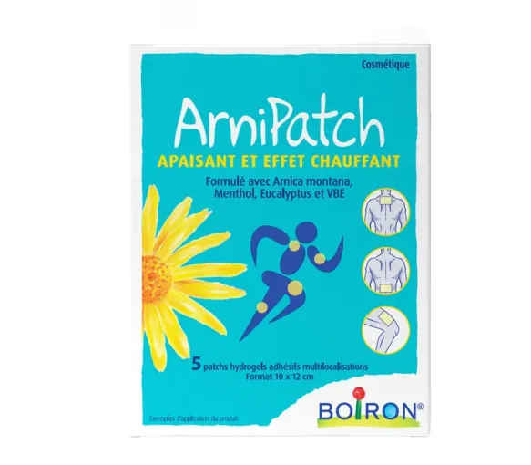 Arnipatch apaisant et effet chauffant Boiron – 5 patchs 10x12cm