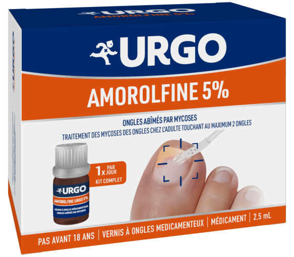 Amorolfine Urgo 5% vernis à ongles - flacon de 2,5ml