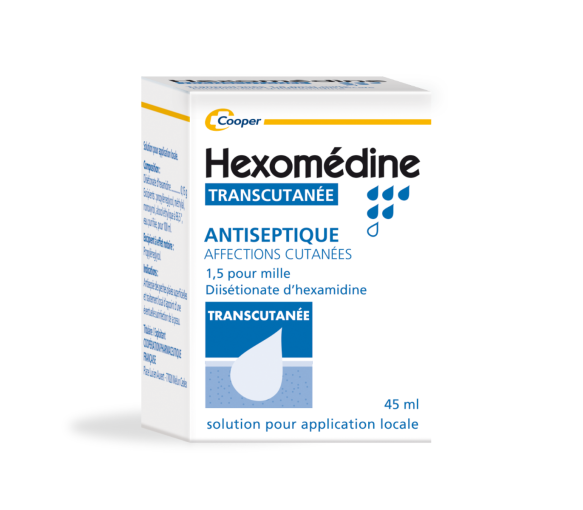Hexomedine transcutanée 1,5/1000 solution pour application locale - flacon de 45 ml - image 1