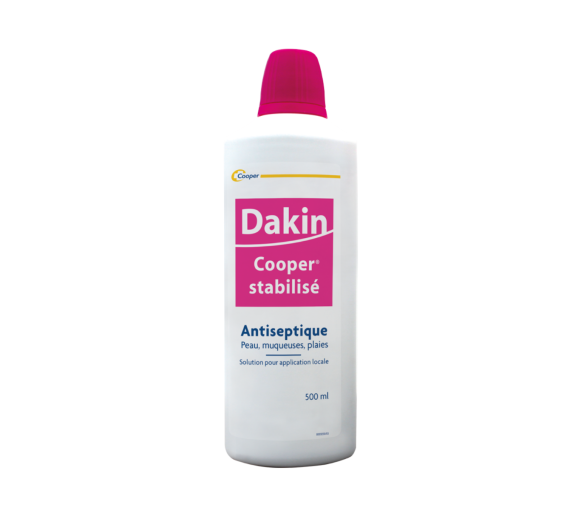 Dakin cooper stabilisé solution pour application locale en flacon - flacon de 500ml