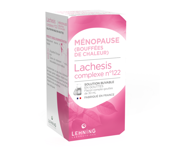 Lachesis complexe n°122 ménopause Lehning - flacon compte-gouttes de 30ml - image 1