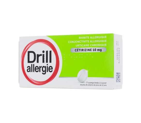 Drill Allergie Cétirizine 10mg - 7 comprimés à sucer - image 1