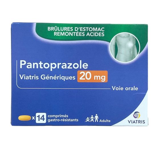 Pantoprazole 20mg Viatris Générique - boite de 14 comprimés - image 1