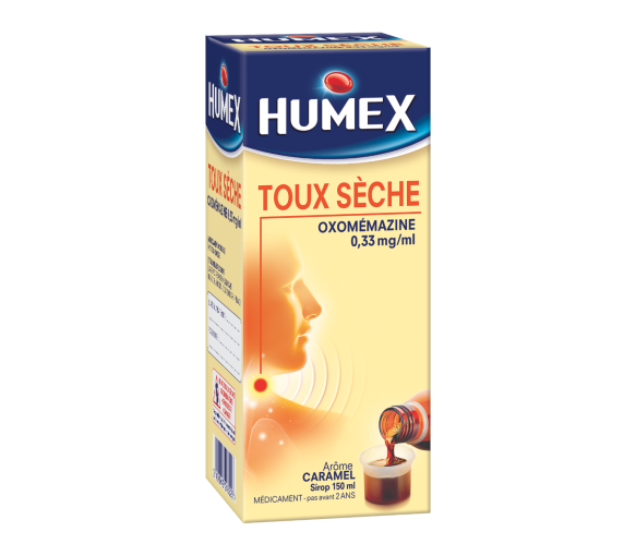 Humex toux sèche oxomémazine 0,33 mg/ml sirop – 150 ml - image 1