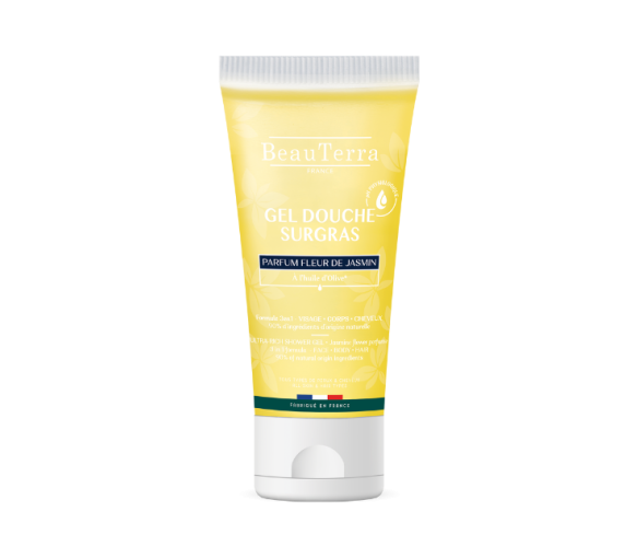 Gel Douche Surgras fleur de Jasmin Beauterra - flacon de 200ml