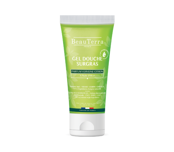 Gel douche Surgras Verveine Citron Corps et Cheveux BeauTerra - tube de 200ml - image 1
