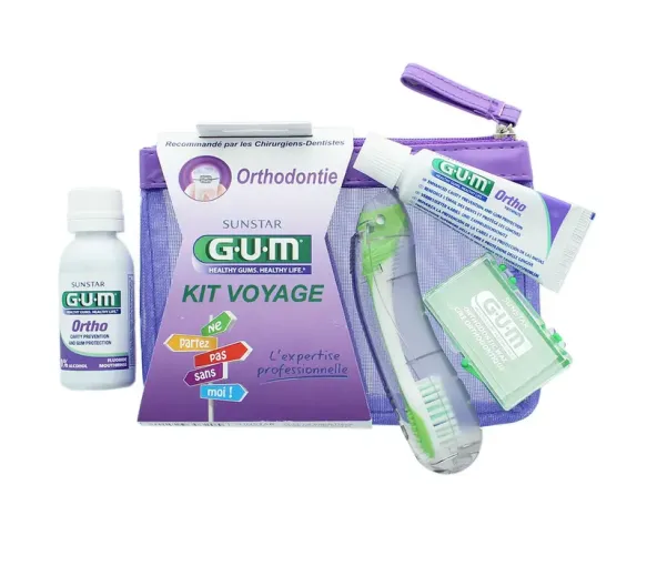 Kit voyage Orthodontie Gum - trousse de 4 produits - image 1