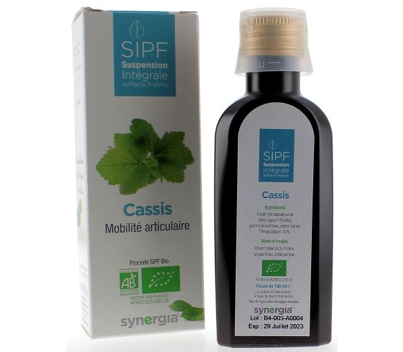 SIPF Cassis bio Synergia - flacon de 100ml