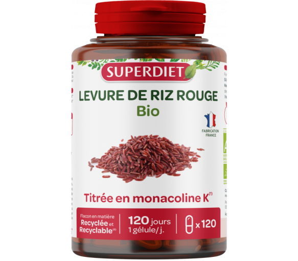 Levure de riz rouge bio Super Diet - 120 gélules - image 1