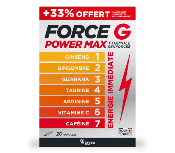 Force G Power Max Vitavea - boîte de 20 ampoules - image 1