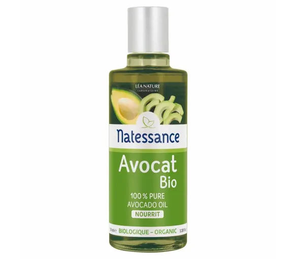 Avocat bio huile 100% pure nourrissante Natessance - flacon de 100ml - image 1