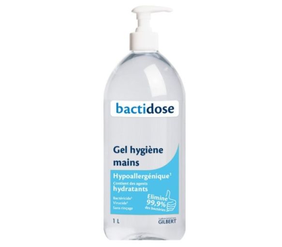 Gel hygiène des mains Bactidose - flacon à pompe de 1L
