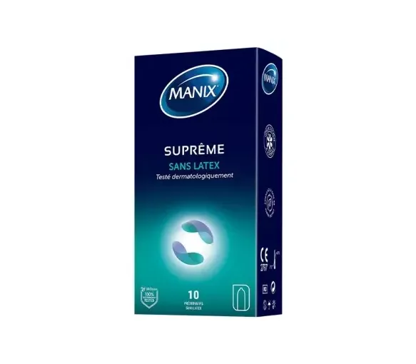 Préservatifs Suprême sans latex Manix - boite de 10 préservatifs