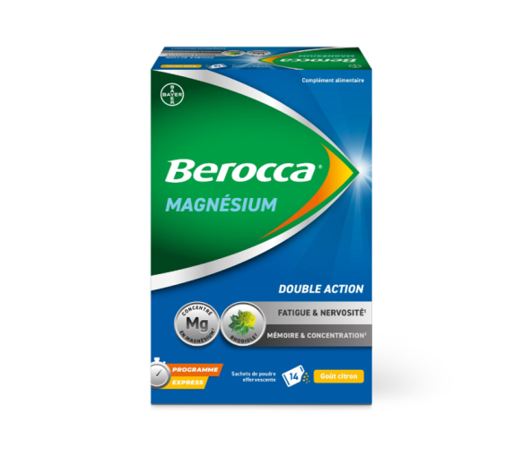 Berocca&#x000000ae; Magnésium Fatigue/nervosité Mémoire/Concentration - boîte de 14 sachets - image 1