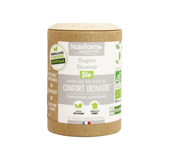 Confort urinaire bruyère/busserole bio Nat&Form - boîte de 120 gélules - image 1