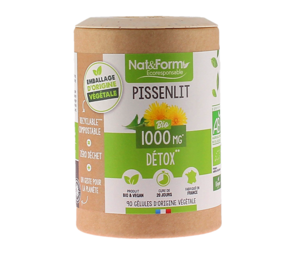 Pissenlit bio Détox Nat&Form - pot 90 gélules - image 1