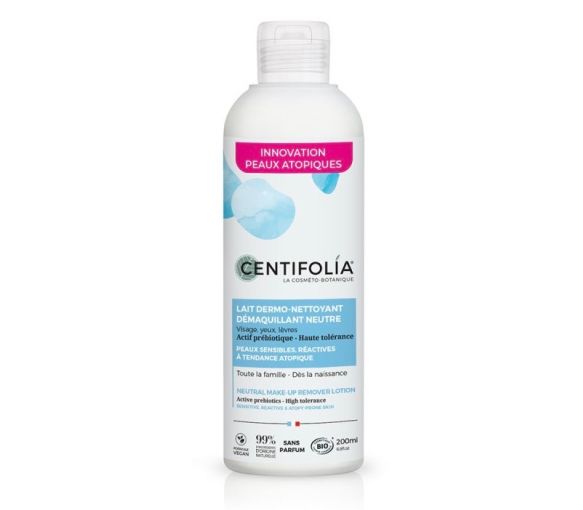 Lait dermo-nettoyant démaquillant neutre bio Centifolia - flacon de 200ml - image 1