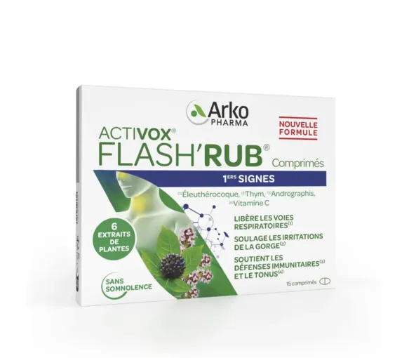 Activox Flash'Rub Arkopharma - boîte de 15 comprimés - image 1