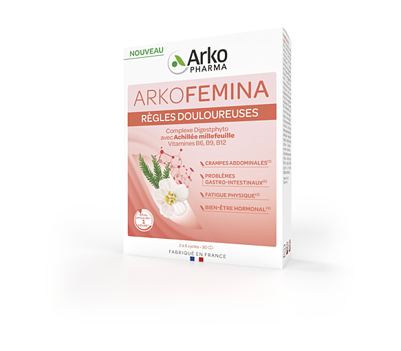 Arkofemina règles douloureuses Arkopharma - boîte de 30 comprimés
