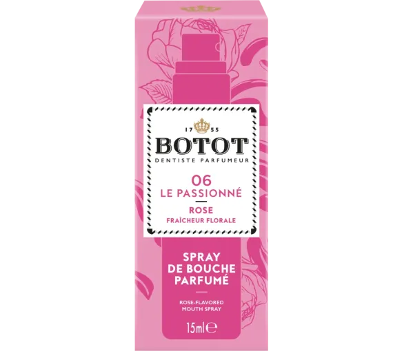 Spray de bouche parfumé Rose 06 le Passionné Botot - spray de 15ml