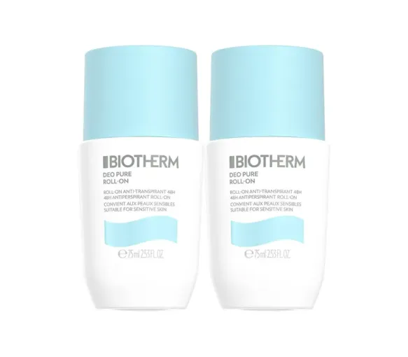 Déo Pure anti-transpirant 48h Biotherm - lot de 2 roll-on de 75ml