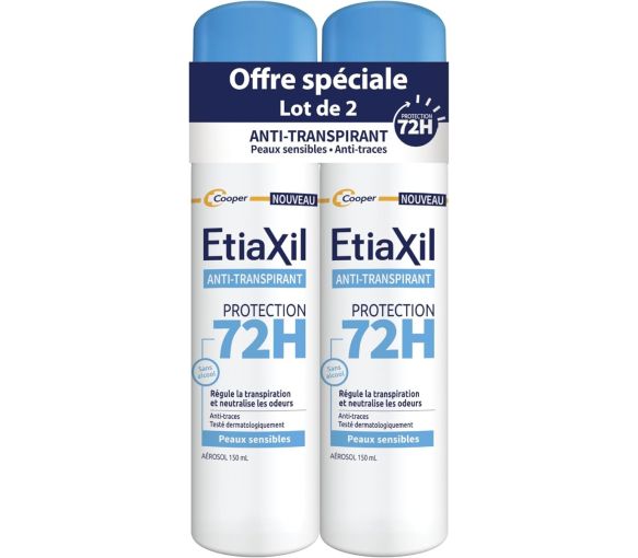 Etiaxil Déodorant anti-transpirant 72h Cooper - lot de 2 sprays de 150ml - image 1
