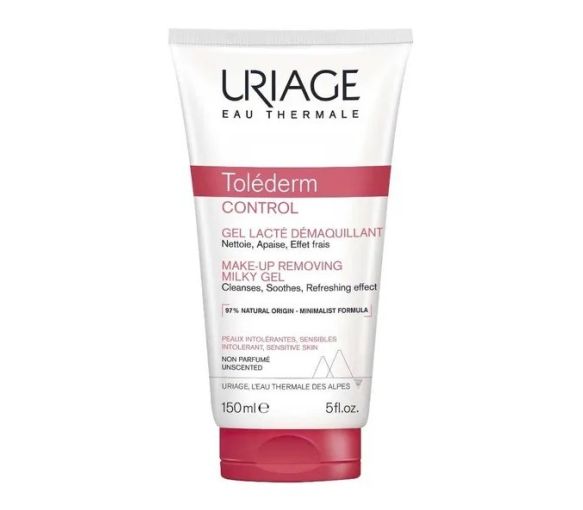 Toléderm Control gel lacté démaquillant Uriage - tube de 150ml
