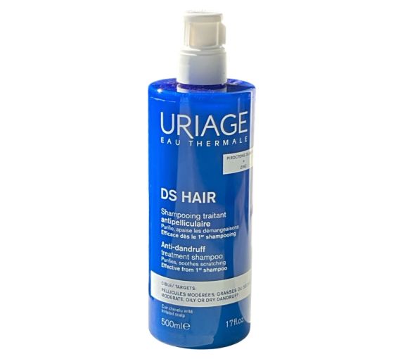 DS Hair shampooing traitant antipelliculaire Uriage - flacon-pompe de 500ml - image 1