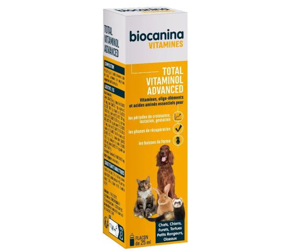 Vitamines total vitaminol advanced Biocanina - flacon de 25ml