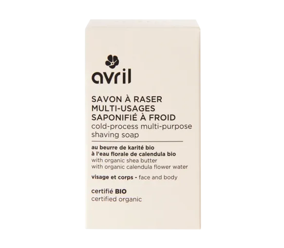 Savon à raser multi-usages saponifié à froid Avril - savon de 95g