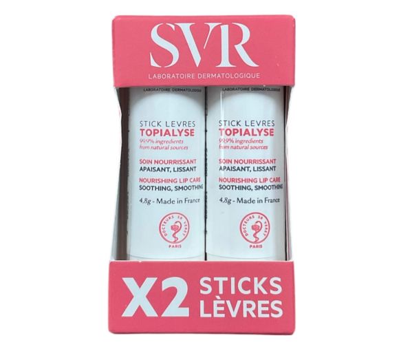 Topialyse stick lèvres SVR - lot de 2 sticks de 4g